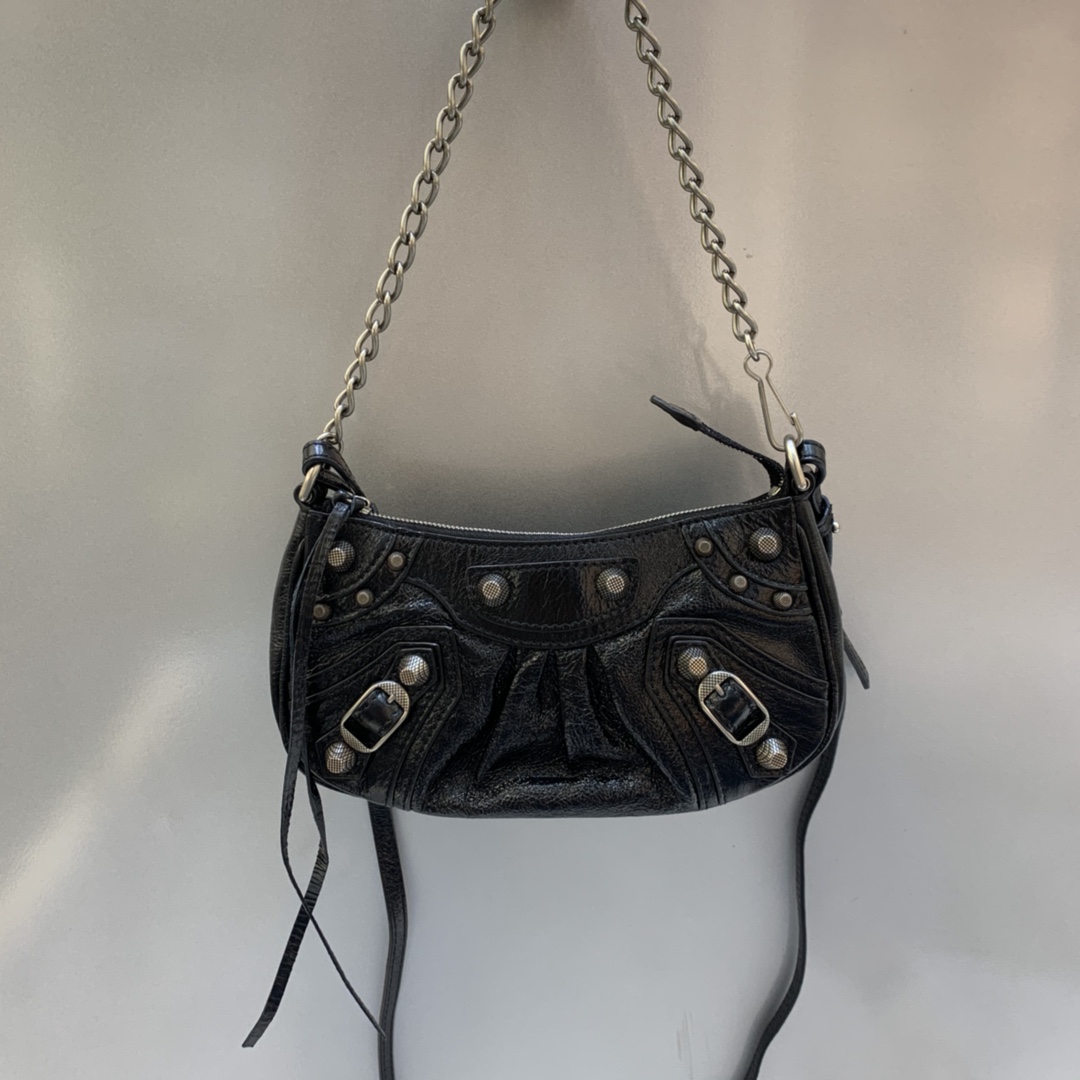 Balenciaga Le Cagole Mini Bag With Chain Shoulder Bag Black